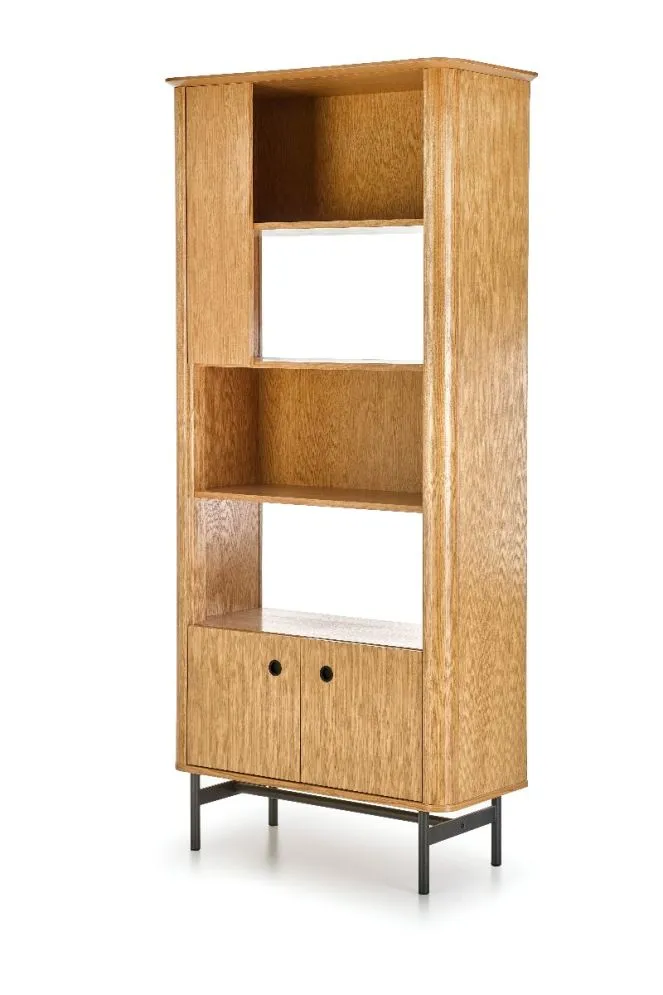 Regał na książki SMART REG-1 dąb naturalny/czarny w stylu Vintage | MIRAT. w stylu VINTAGE kolekcja SMART