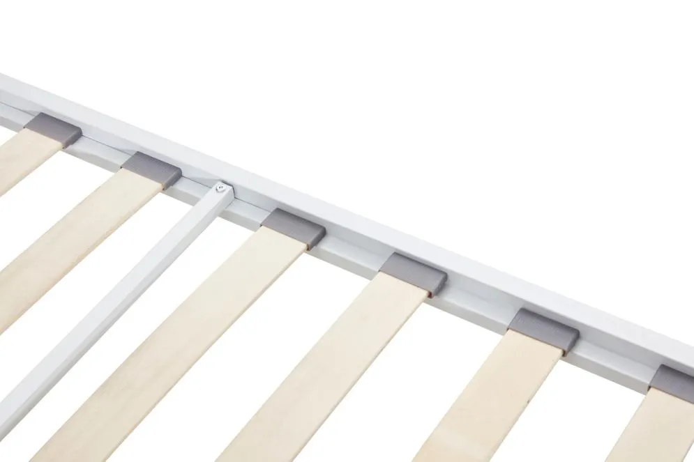 Łóżko metalowe PANAMA 120x200 białe zdobione | MIRAT.