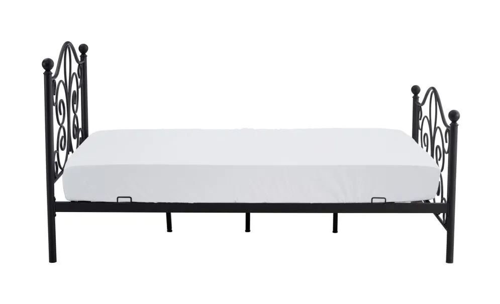 Łóżko metalowe PANAMA 120x200 czarne ze zdobionym zagłowiem | MIRAT. styl LOFT