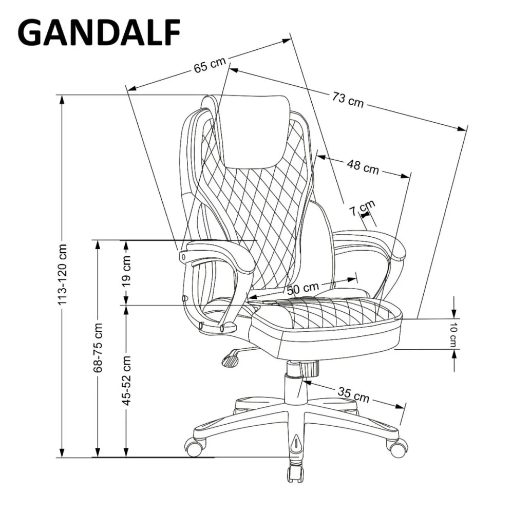 Fotel biurowy GANDALF szary/czarny I sklep meblowy MIRAT.
