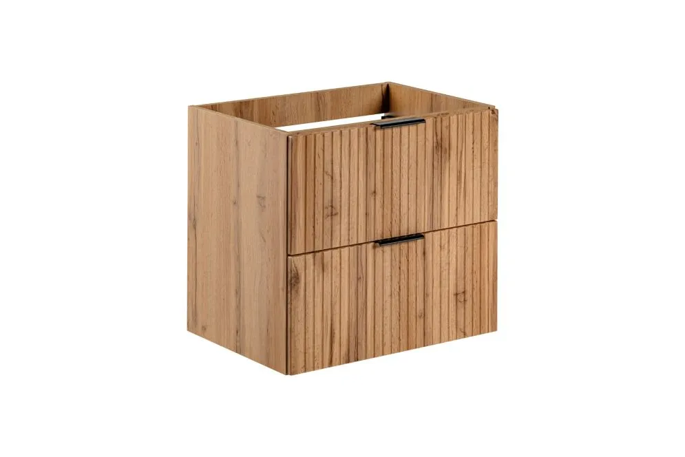 Szafka pod umywalkę ADEL OAK 82 60cm dąb wotan ryflowane fronty I sklep meblowy MIRAT. styl RYFLOWANY, SKANDYNAWSKI