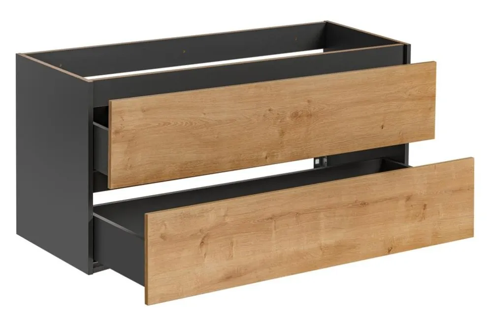 Szafka pod umywalkę MONAKO GREY OAK 823 120cm szary/dąb wisząca I sklep meblowy MIRAT. styl LOFT kolekcja MONAKO