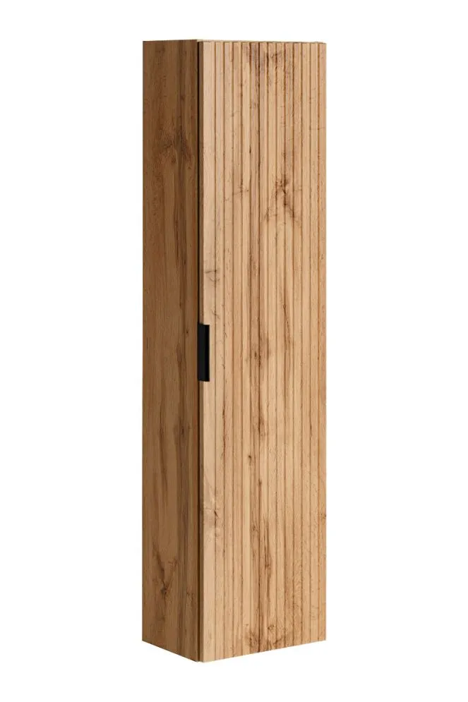 Szafka łazienkowa ADEL OAK 80 35cm dąb wotan wysoka I sklep meblowy MIRAT. styl RYFLOWANY, SKANDYNAWSKI