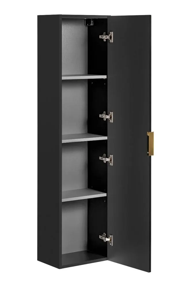Szafka łazienkowa ADEL BLACK 80 35cm czarny mat ryflowane fronty I sklep meblowy MIRAT. styl LOFT, RYFLOWANY
