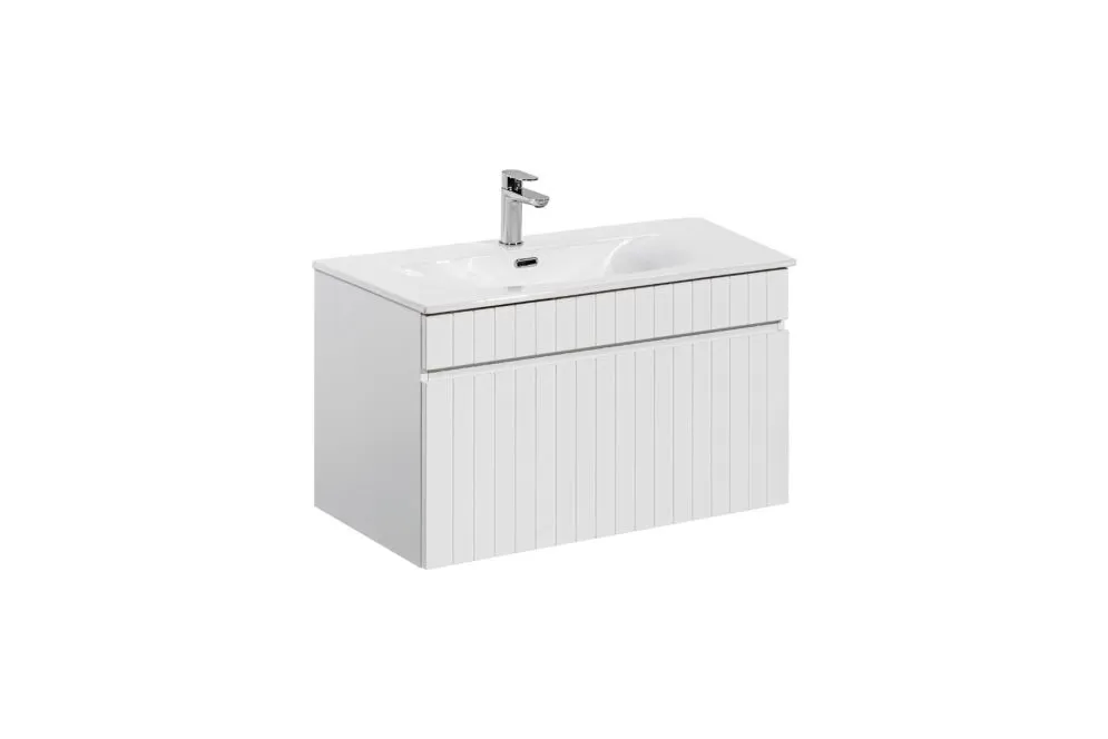 Szafka pod umywalkę ICONIC WHITE 82 80 cm biała wisząca I sklep meblowy MIRAT.