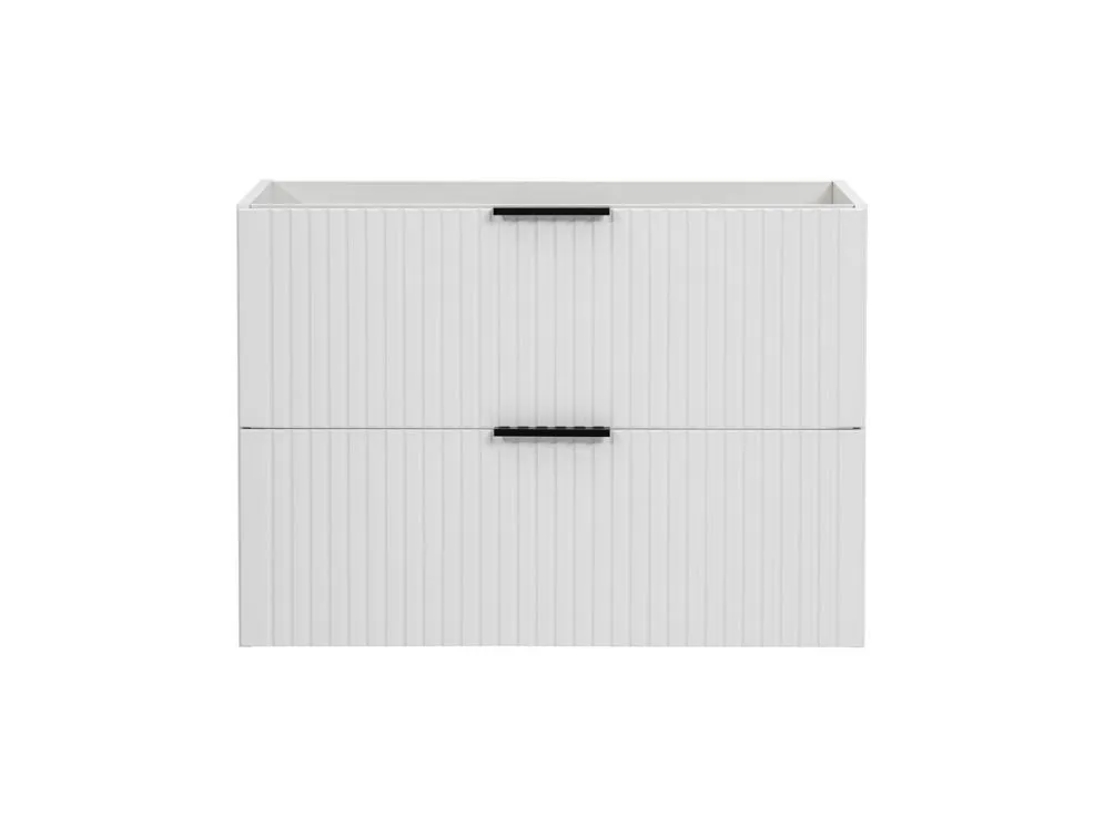 Szafka pod umywalkę ADEL WHITE 82 80cm biała z ryflowanymi frontami I sklep meblowy MIRAT. styl LOFT, RYFLOWANY, SKANDYNAWSKI
