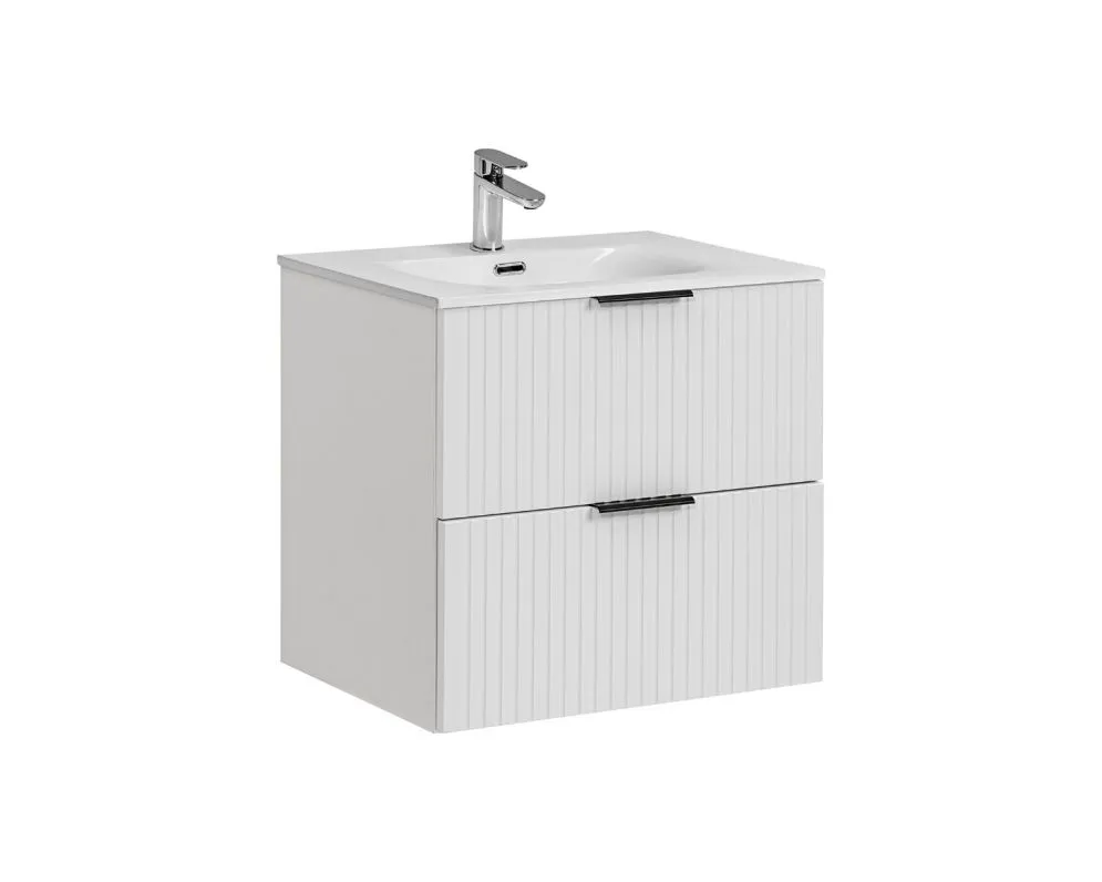 Szafka pod umywalkę ADEL WHITE 82 60cm biała wisząca I sklep meblowy MIRAT. styl LOFT, RYFLOWANY, SKANDYNAWSKI