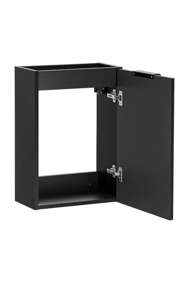 Szafka pod umywalkę ADEL BLACK 82 40cm czarny mat wąska I sklep meblowy MIRAT. styl LOFT, RYFLOWANY
