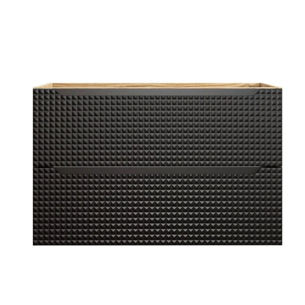 Szafka pod umywalkę LUXOR BLACK 82-90-2S 90cm dąb olejowany/czarna designerska I sklep meblowy MIRAT. styl GLAMOUR kolekcja LUXOR
