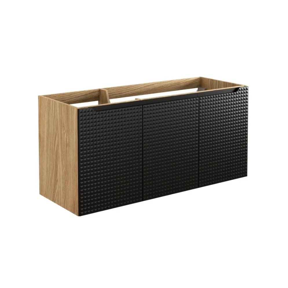 Szafka pod umywalkę LUXOR BLACK 82-120-3D 120cm dąb olejowany/czarna trzydrzwiowa I sklep meblowy MIRAT. styl GLAMOUR kolekcja LUXOR