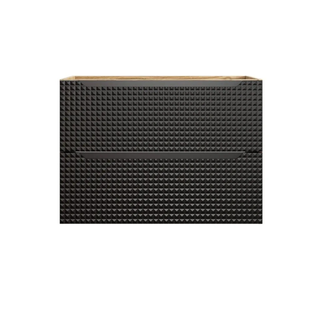 Szafka pod umywalkę LUXOR BLACK 82-80-2S 80cm dąb olejowany/czarna z szufladami I sklep meblowy MIRAT. styl GLAMOUR kolekcja LUXOR