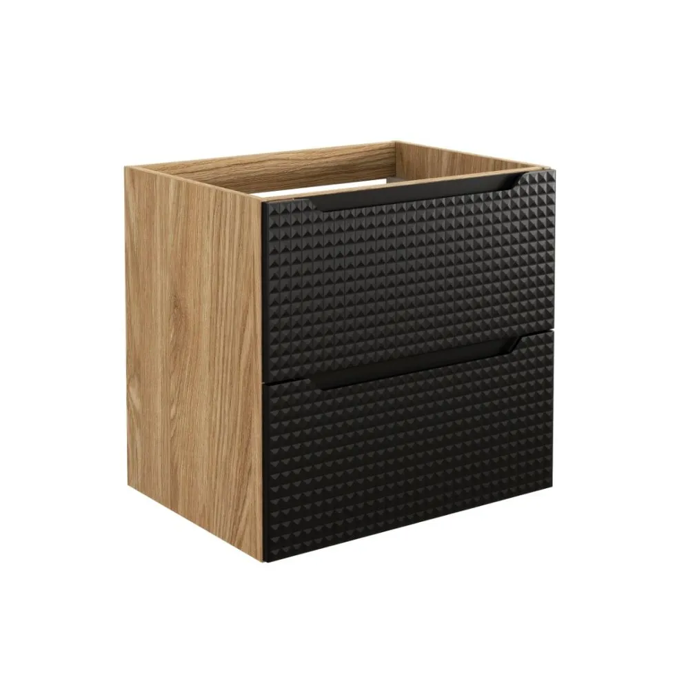 Szafka pod umywalkę LUXOR BLACK 82-60-2S 60cm dąb olejowany/czarna wisząca I sklep meblowy MIRAT. styl GLAMOUR