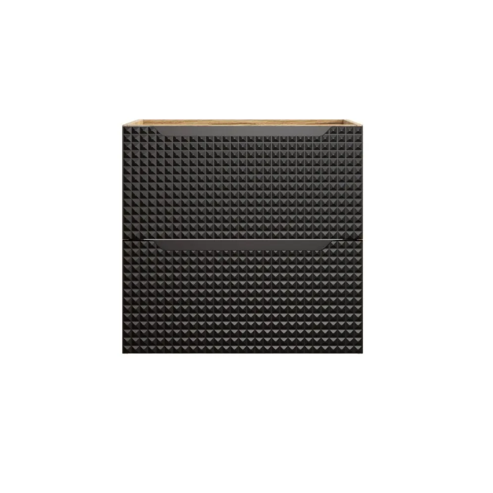 Szafka pod umywalkę LUXOR BLACK 82-60-2S 60cm dąb olejowany/czarna wisząca I sklep meblowy MIRAT. styl GLAMOUR