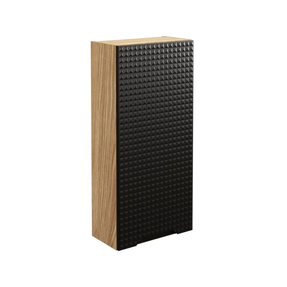 Szafka łazienkowa LUXOR BLACK 83-35-1D 35cm dąb olejowany/czarna wisząca I sklep meblowy MIRAT. styl GLAMOUR kolekcja LUXOR