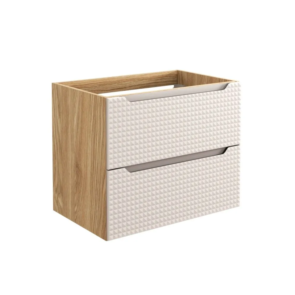 Szafka pod umywalkę LUXOR BEIGE 82-70-2S 70cm dąb olejowany/beżowa fronty 3D I sklep meblowy MIRAT. styl GLAMOUR