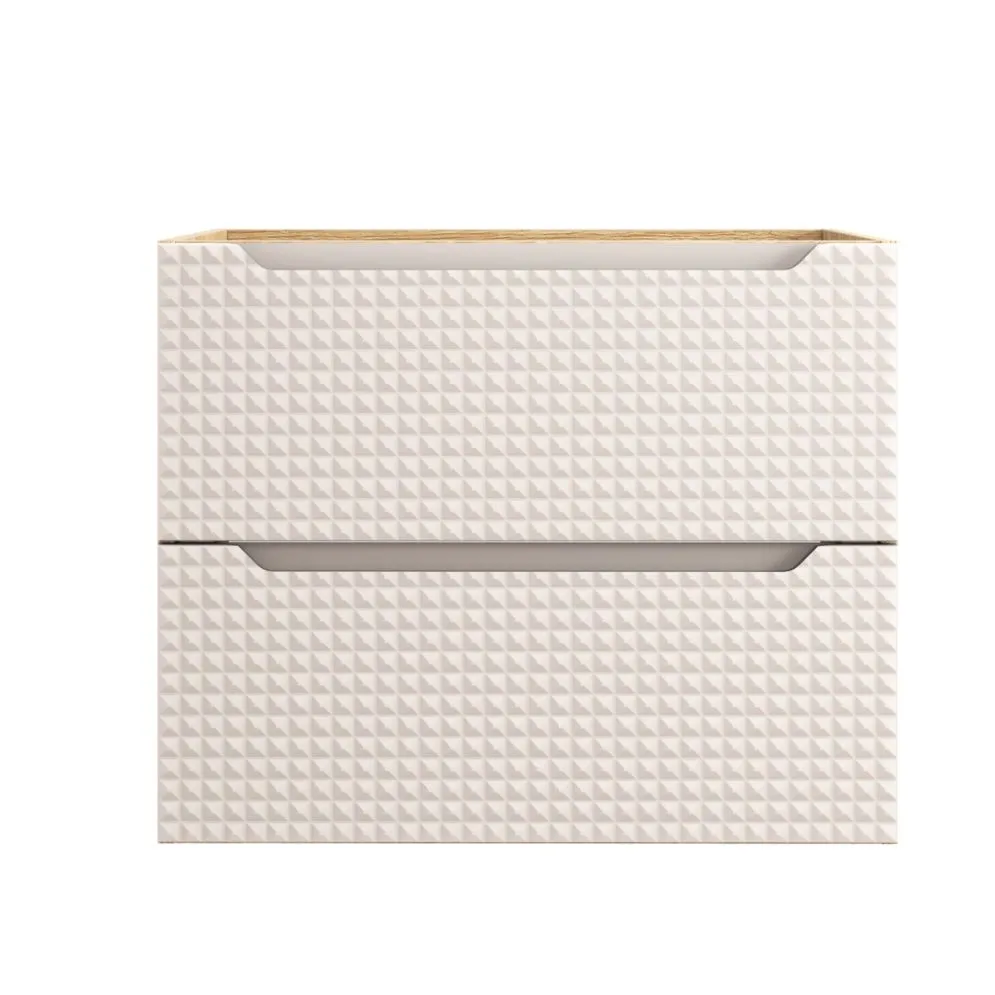 Szafka pod umywalkę LUXOR BEIGE 82-70-2S 70cm dąb olejowany/beżowa fronty 3D I sklep meblowy MIRAT. styl GLAMOUR