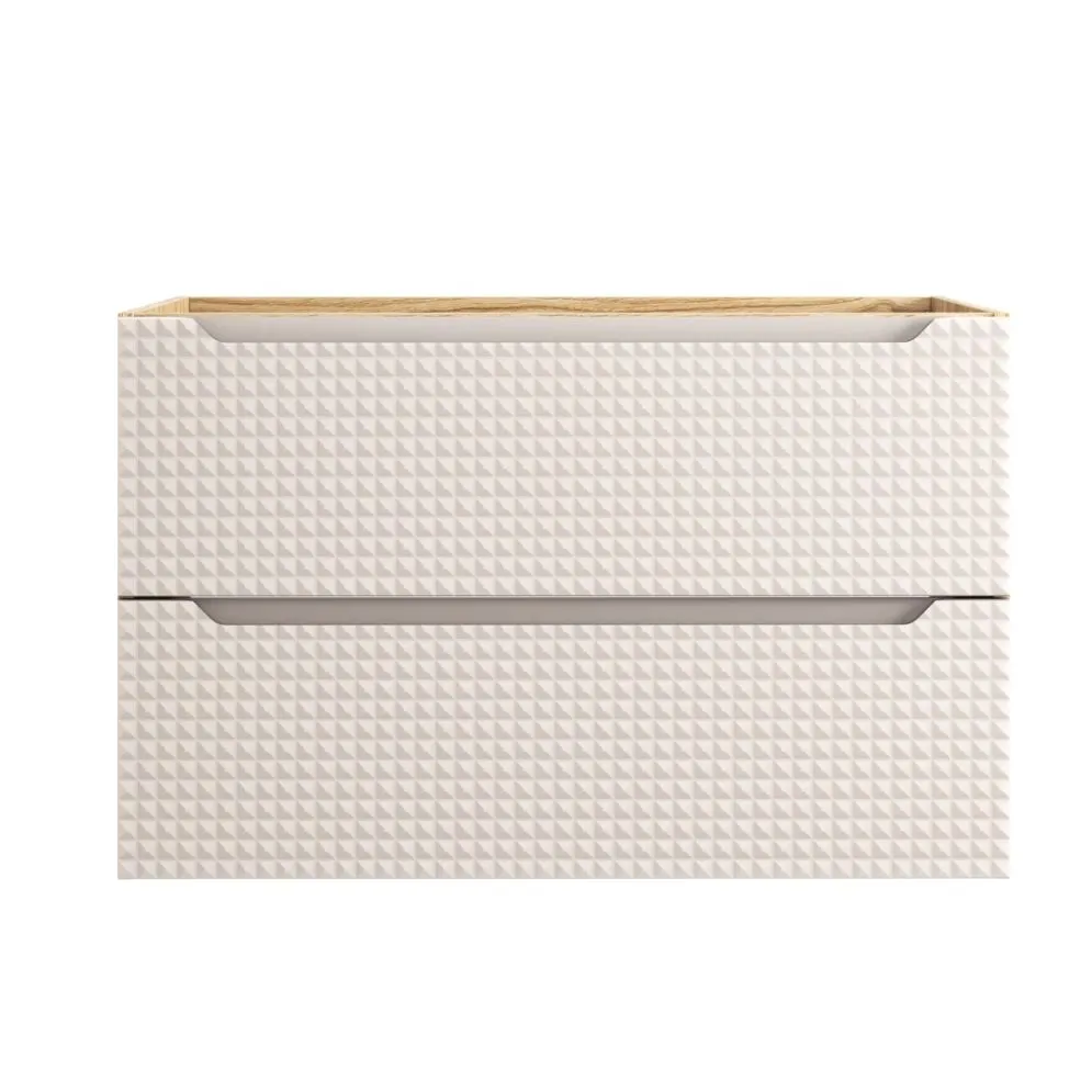 Szafka pod umywalkę LUXOR BEIGE 82-90-2S 90cm dąb olejowany/beżowa z szufladami I sklep meblowy MIRAT. styl GLAMOUR kolekcja LUXOR