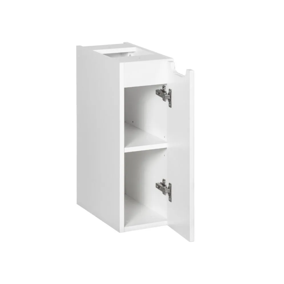 Szafka łazienkowa NOVA WHITE 81-20-1D 20cm biała wąska pod blat I sklep meblowy MIRAT. styl RYFLOWANY