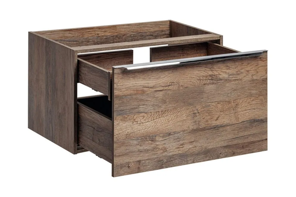 Szafka pod umywalkę nablatową SANTA FE OAK 80 cm + regał dolny 20 cm dąb - zestaw z blatem I sklep meblowy MIRAT.  kolekcja SANTA FE OAK