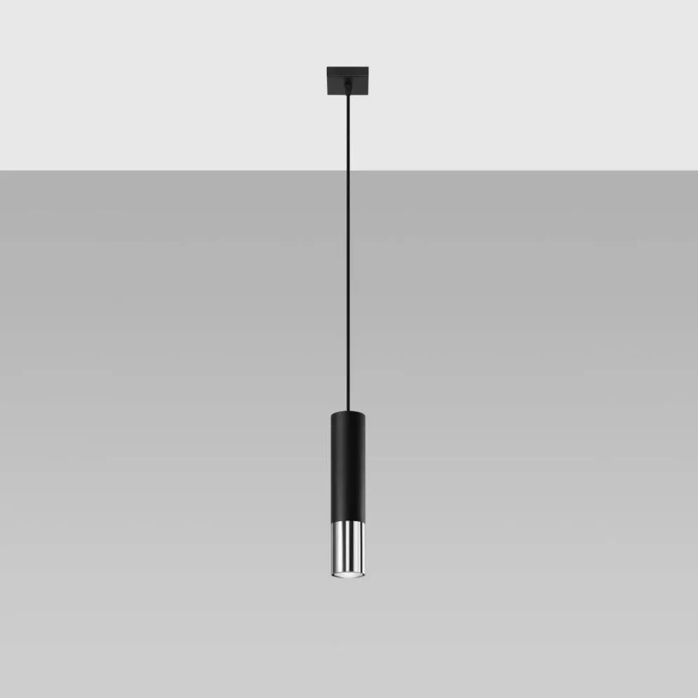 Lampa wisząca LOOPEZ 1 czarny/chrom | sklep MIRAT kolekcja loopez