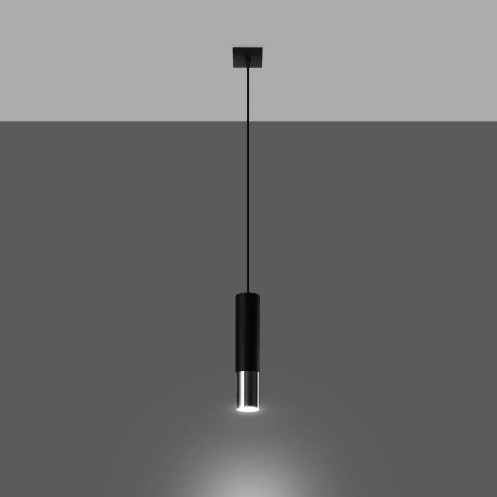 Lampa wisząca LOOPEZ 1 czarny/chrom | sklep MIRAT kolekcja loopez