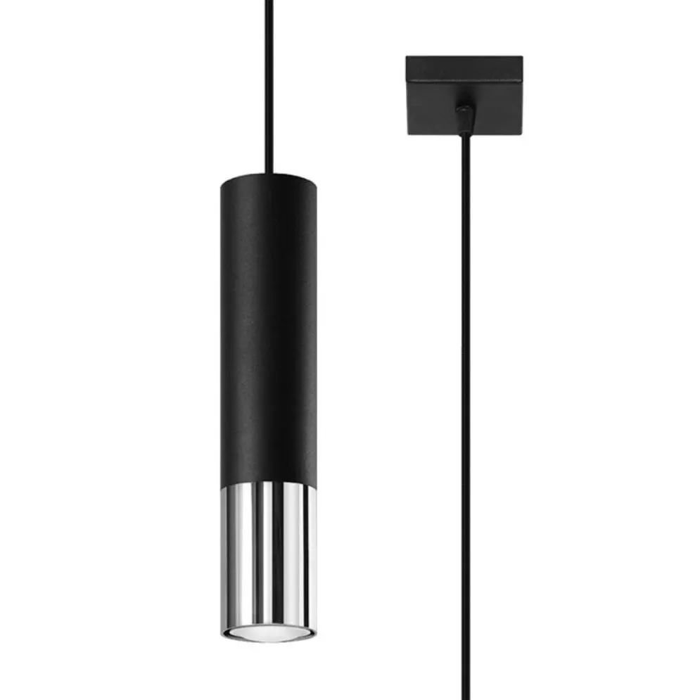 Lampa wisząca LOOPEZ 1 czarny/chrom | sklep MIRAT kolekcja loopez