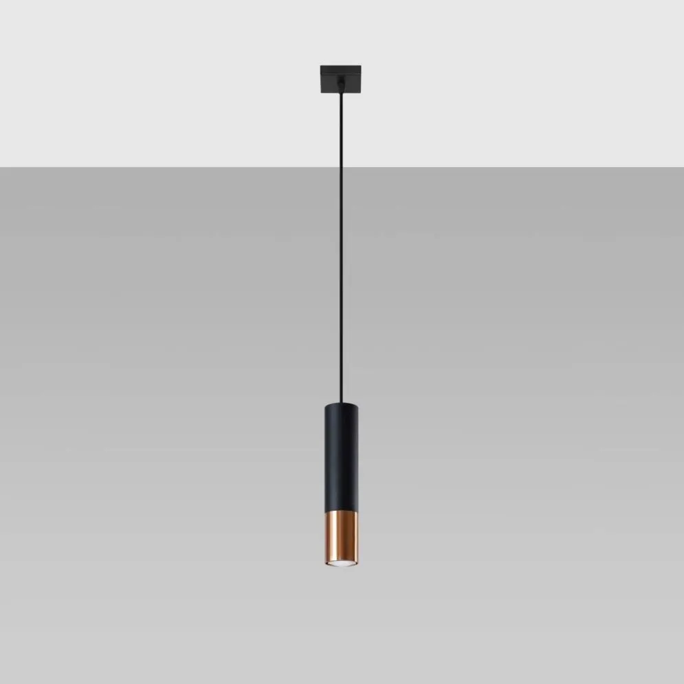 Lampa wisząca LOOPEZ 1 czarny/miedź | sklep MIRAT kolekcja loopez