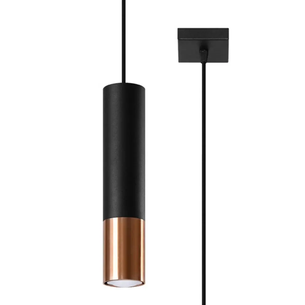 Lampa wisząca LOOPEZ 1 czarny/miedź | sklep MIRAT kolekcja loopez