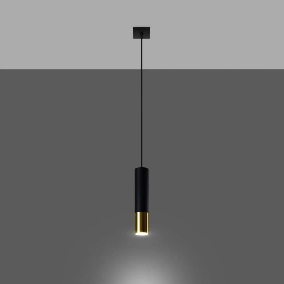 Lampa wisząca LOOPEZ 1 czarny/złoty | sklep MIRAT kolekcja loopez