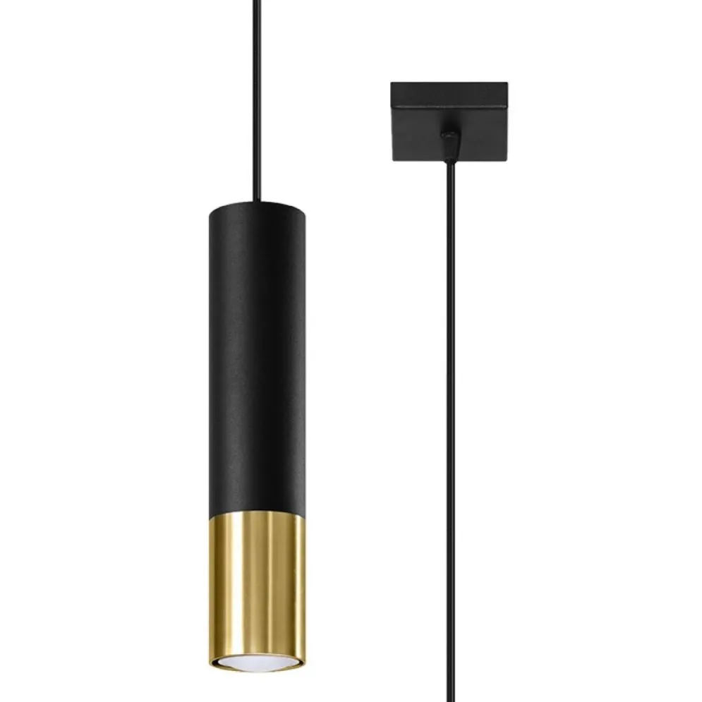 Lampa wisząca LOOPEZ 1 czarny/złoty | sklep MIRAT kolekcja loopez