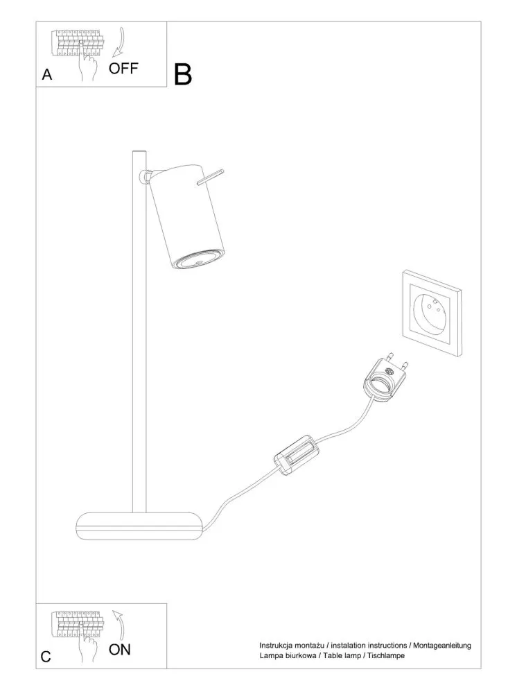 Lampa biurkowa RING biała | sklep MIRAT kolekcja ring