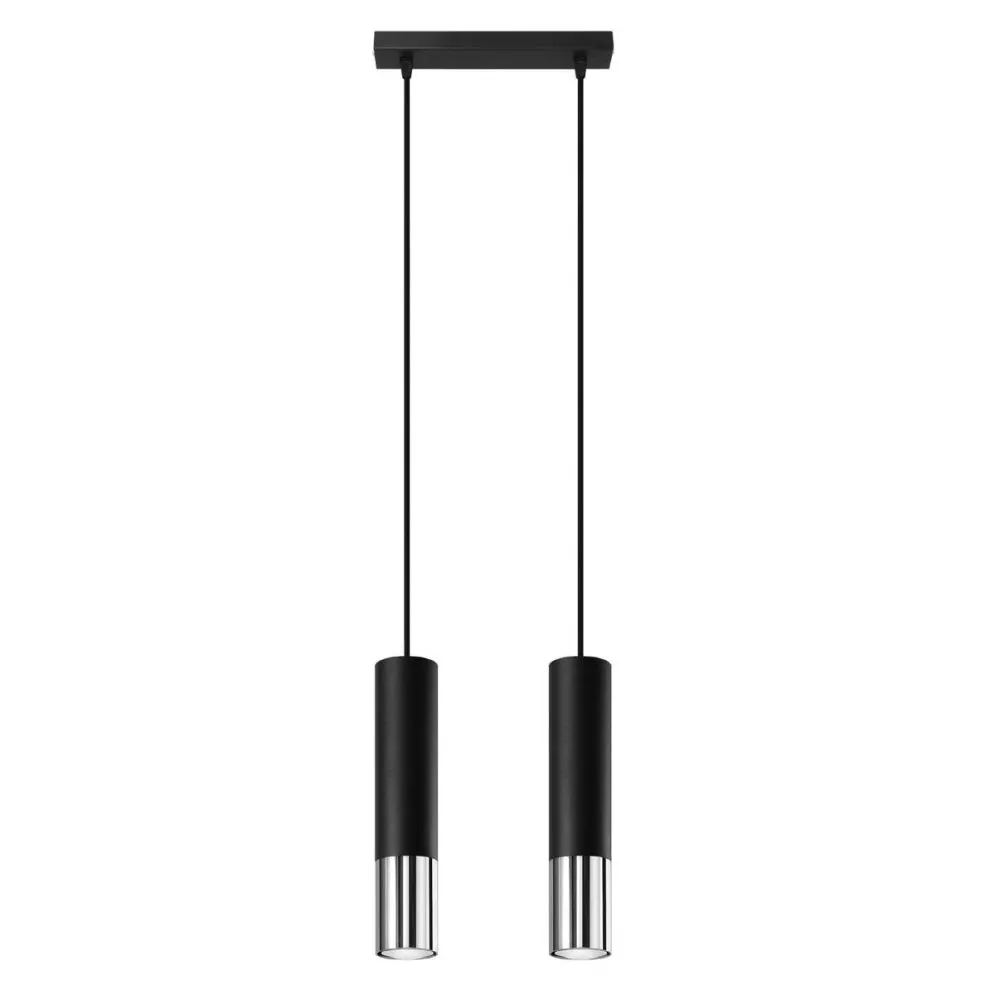 Lampa wisząca LOOPEZ 2 czarny/chrom | sklep MIRAT kolekcja loopez