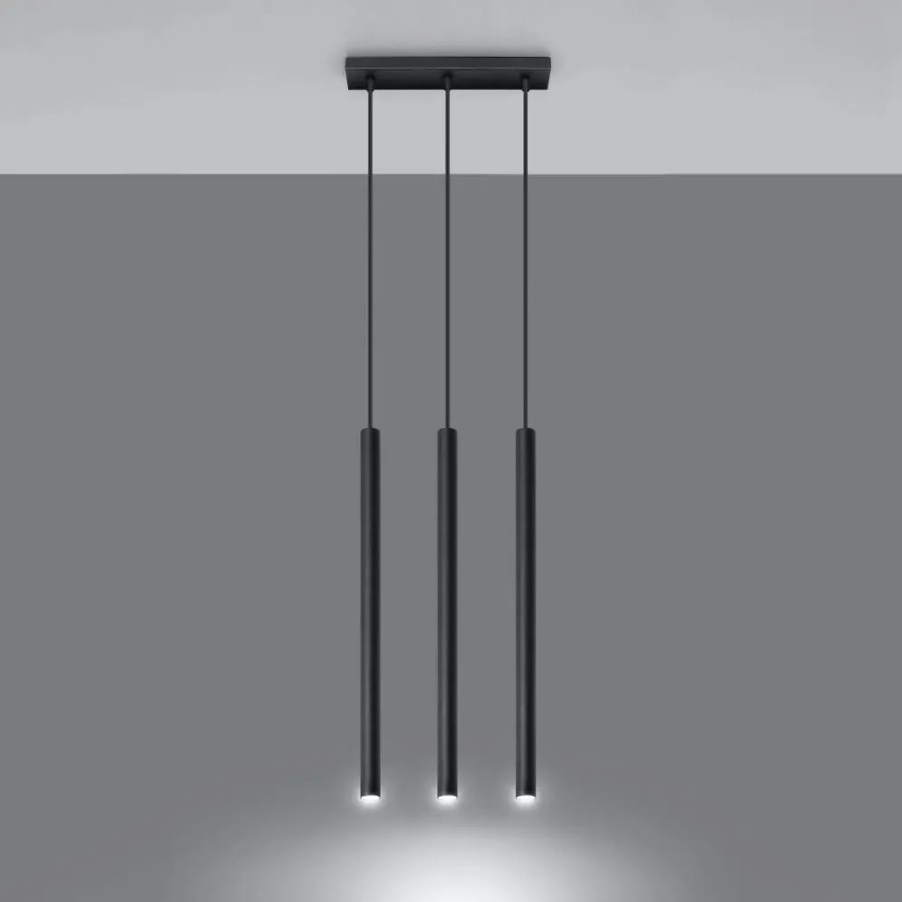 Lampa wisząca PASTELO 3 czarna | sklep MIRAT kolekcja pastelo