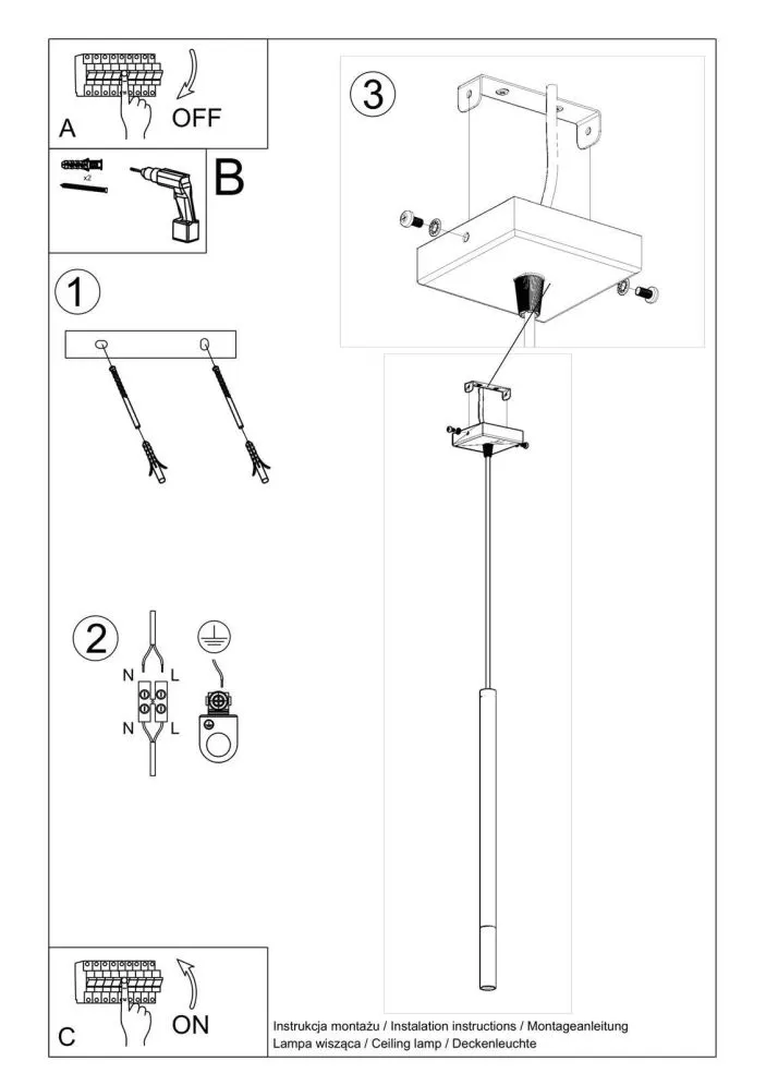 Lampa wisząca MOZAICA 1 czarny/chrom | sklep MIRAT kolekcja mozaica