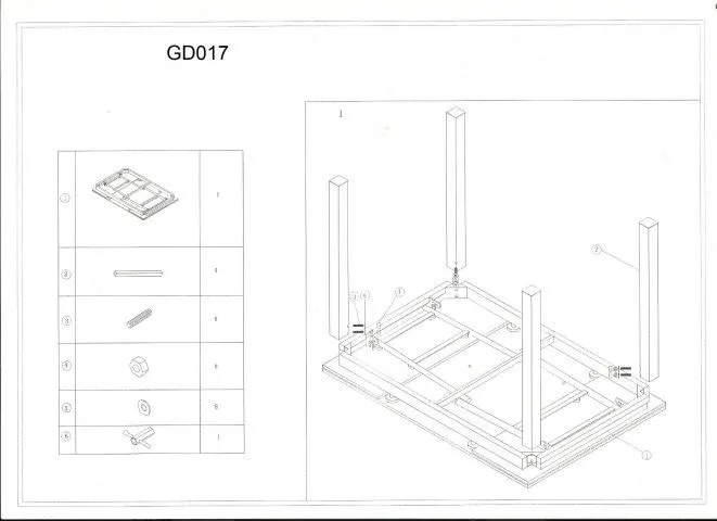 instrukcja montażu stołu GD-017