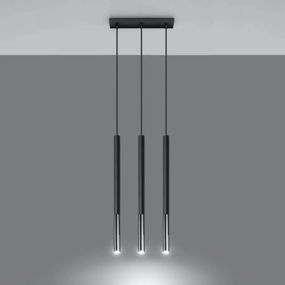 Lampa wisząca MOZAICA 3L czarny/chrom | sklep MIRAT  kolekcja mozaica