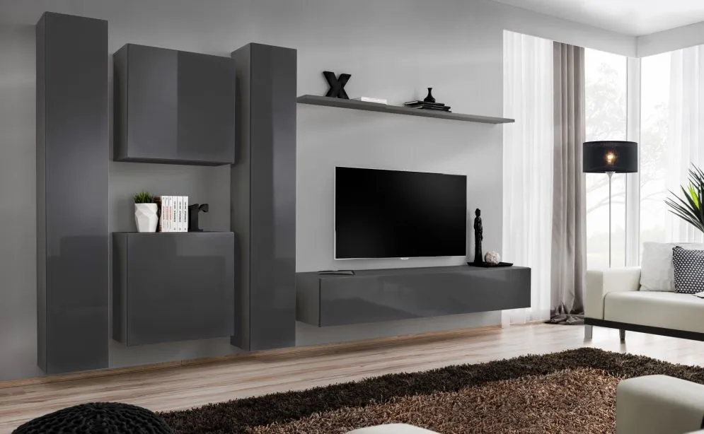 Meblościanka SWITCH VI wisząca z elemntów modułowych | MIRAT. kolekcja SWITCH