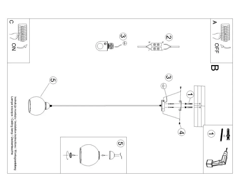 Lampa wisząca ALINO 1 czarna | sklep MIRAT kolekcja alino