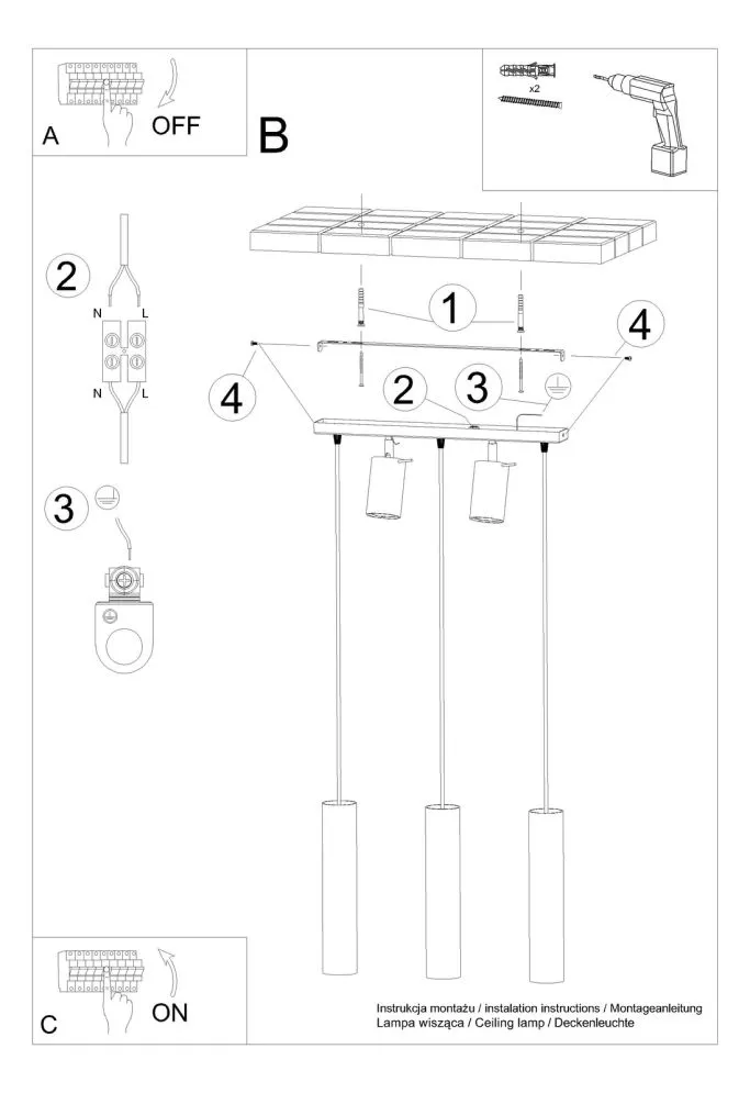 Lampa wisząca RING 3 czarny | sklep MIRAT kolekcja ring