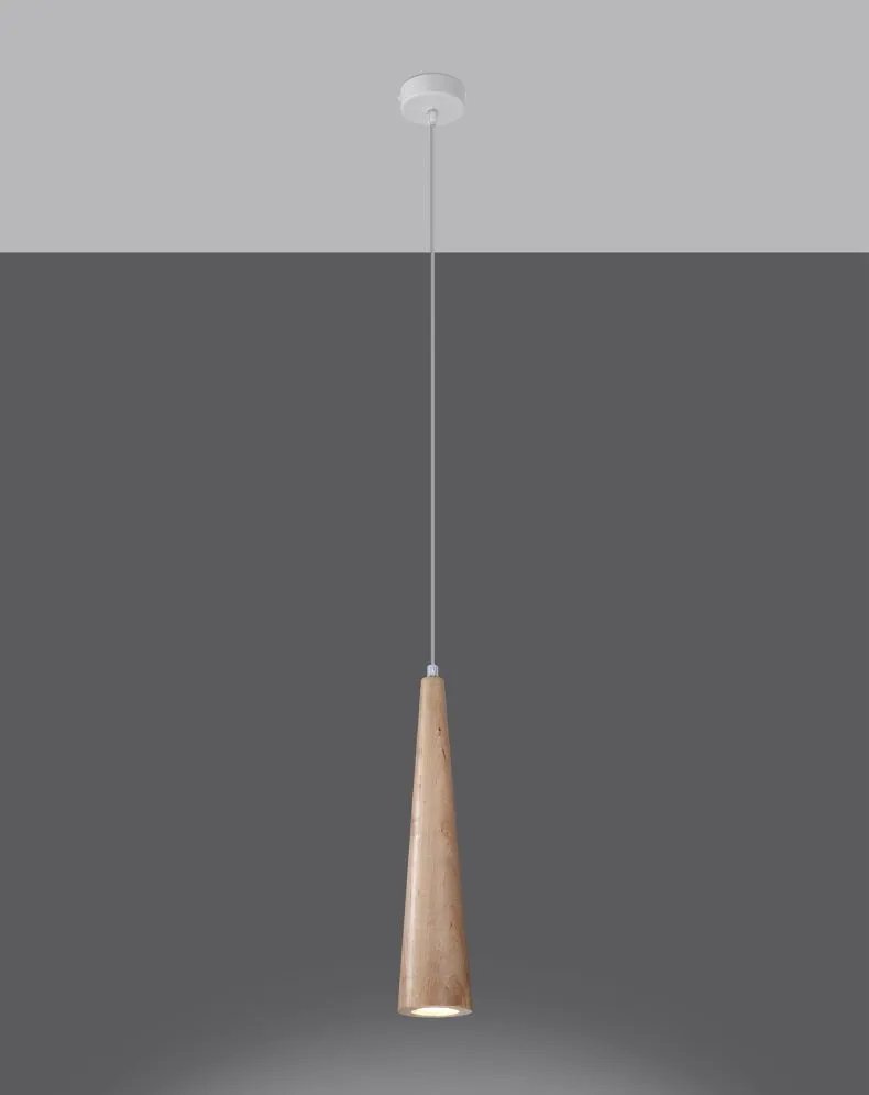 Lampa wisząca SULA 1 naturalne drewno | sklep MIRAT kolekcja sula