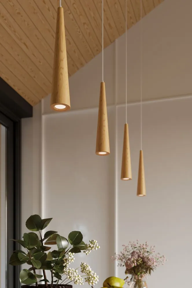 Lampa wisząca SULA 1 naturalne drewno | sklep MIRAT kolekcja sula