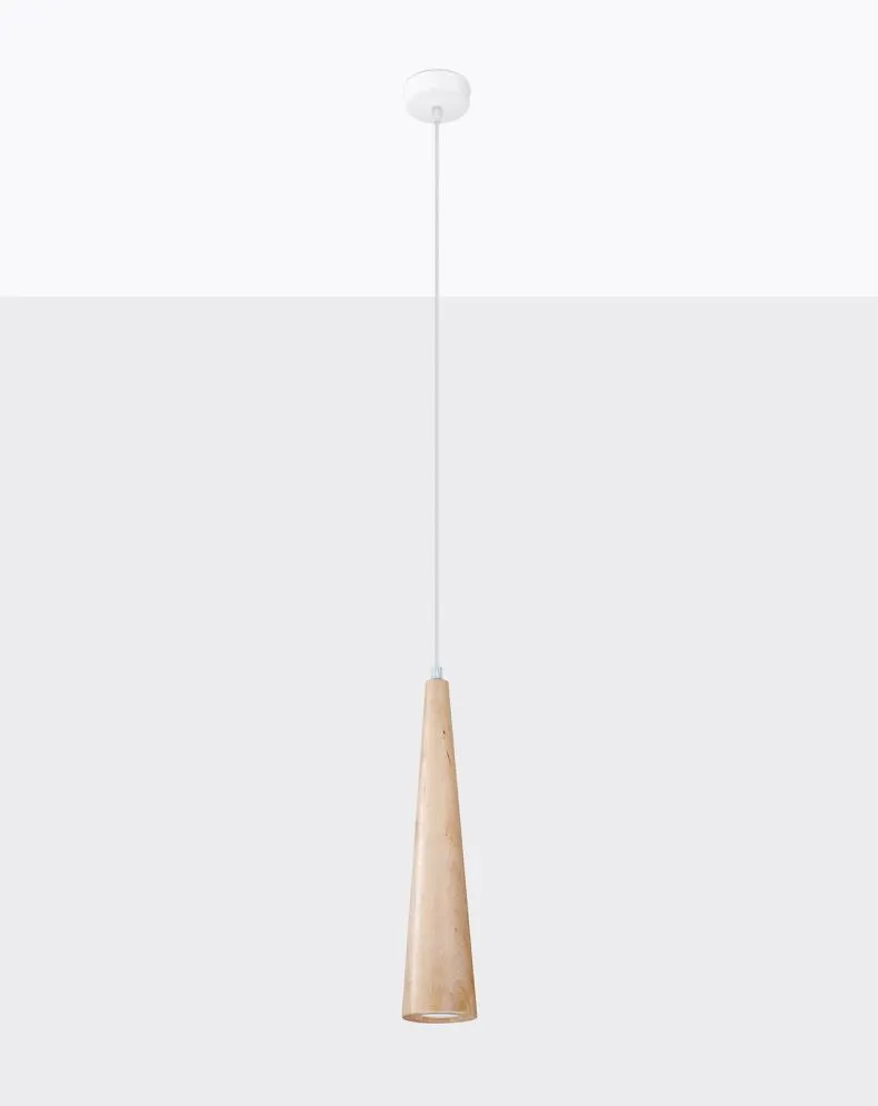 Lampa wisząca SULA 1 naturalne drewno | sklep MIRAT kolekcja sula