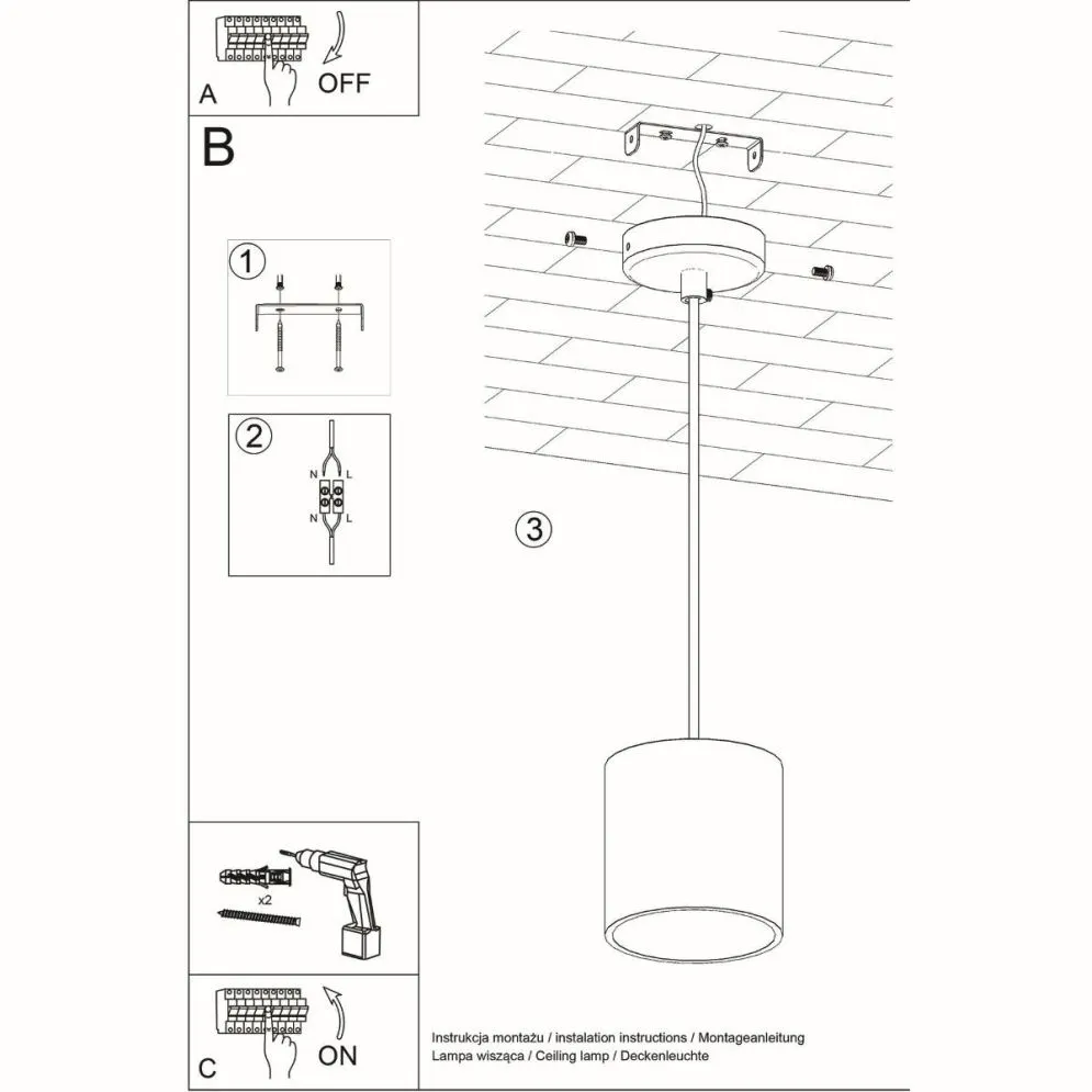 Lampa wisząca ORBIS 1 biały | sklep MIRAT kolekcja orbis