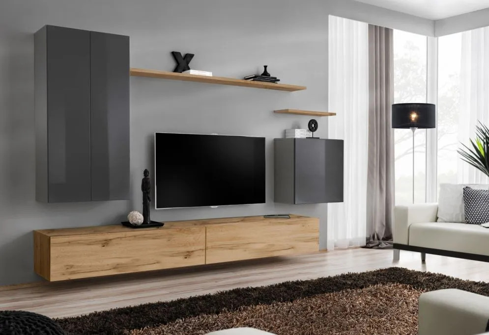 Meblościanka SWITCH II w stylu nowoczesnym do salonu | MIRAT. kolekcja SWITCH