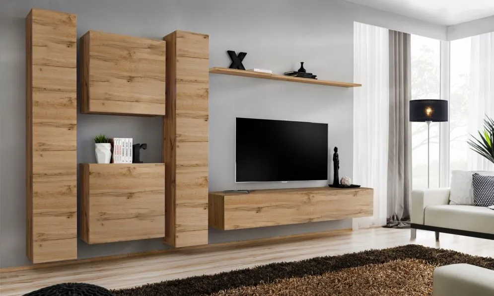 Meblościanka SWITCH VI wisząca z elemntów modułowych | MIRAT. kolekcja SWITCH