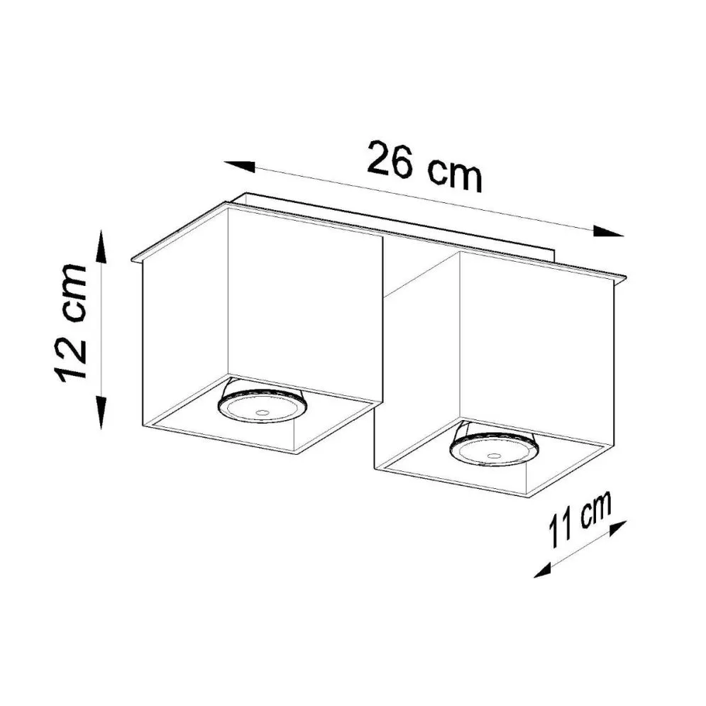 Plafon QUAD 2 biały | sklep MIRAT kolekcja quad 2
