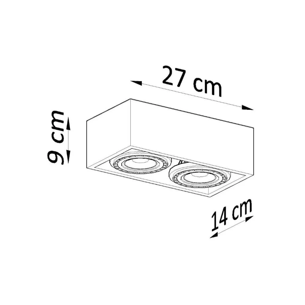 Plafon QUATRO 2 beton | sklep MIRAT kolekcja quatro