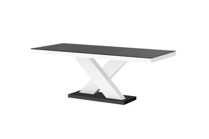 Czarna/biała ława do salonu matowa XENON MINI MAT