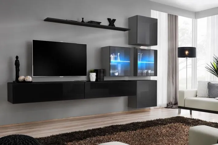 Meblościanka SWITCH XIX modułowa na wysoki połysk | MIRAT. w stylu kolekcja SWITCH