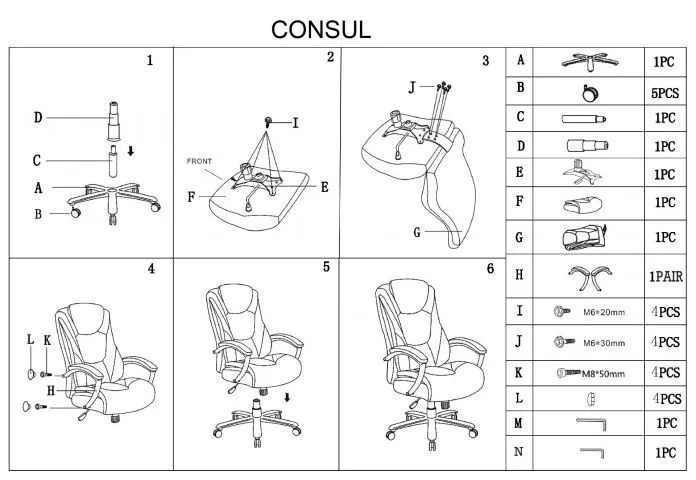 instrukcja montażu fotela Consul